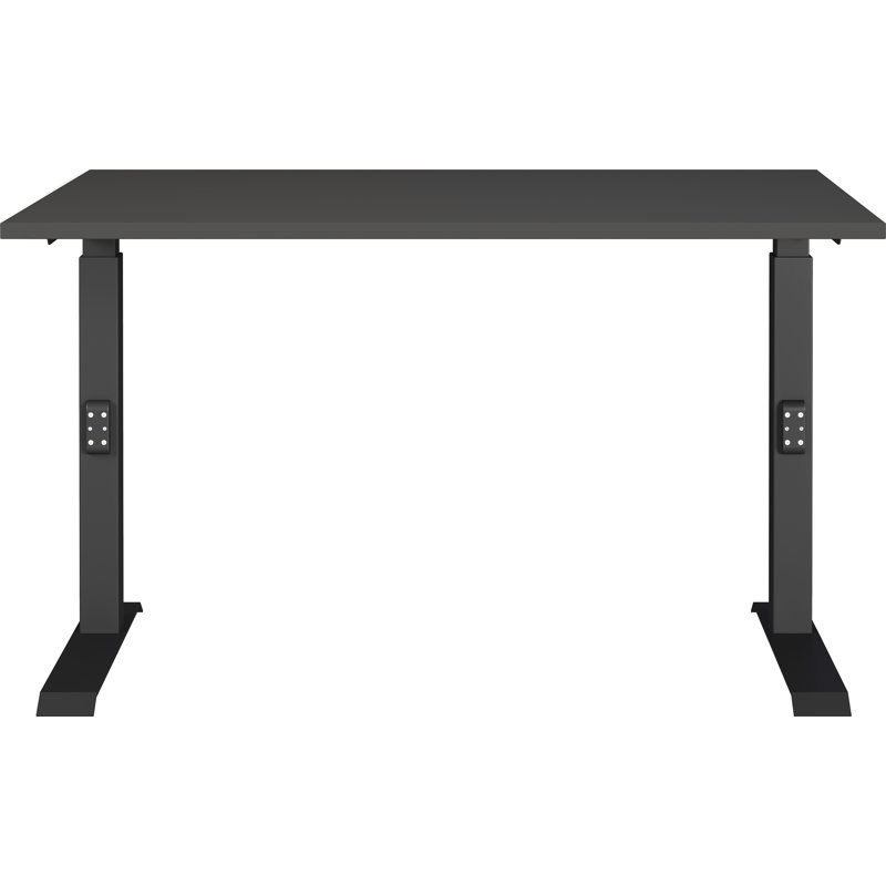 Mastandrea Adjustable Metal Base Standing Desk, Graphite, 91cm H x 120cm W x 80cm D