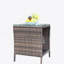 Table basse pour l'extérieur avec mobilier en verre trempé transparent