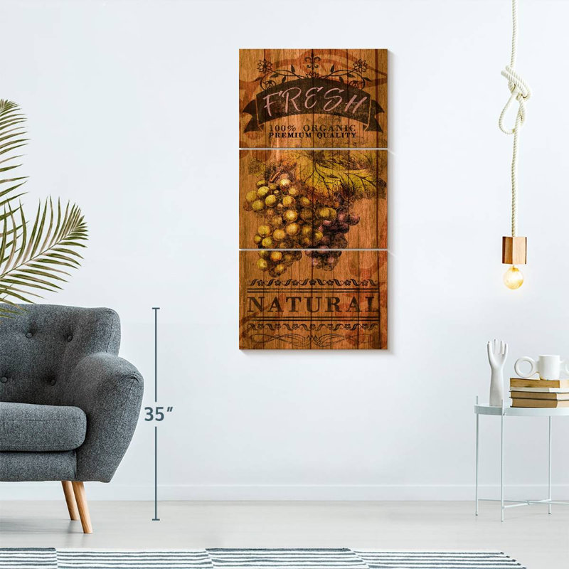 «Fresh Grapes», reproduction sur toile, H 30 po x l 62 po x P 1,25 po