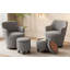 Chaise pivotante moderne gris 360 ° avec siège en tissu imperméable doux pour tous les environnements-1902074069