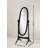 Traditional Queen Anna Style Wood Floor Cheval Mirror, White Finish-1257631709