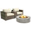 Ensemble de conversation pour 2 personnes avec foyer et coussins Sunbrella Dustie-884894501