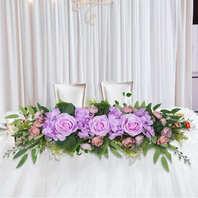 Kondieu 25,6 pouces Artificielle pivoine rose fleur porte avant pivoine florale arche guirlande guirlande hortensias feuilles couronne pour mariage arche porte d'entrée hortensias eucal
