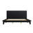 Mid-Century Platform Bed Frame with Headboard & Wood Slat Support – Solid Rubberwood, Modern Bedroom Furniture,King,Black-835037035-835037039