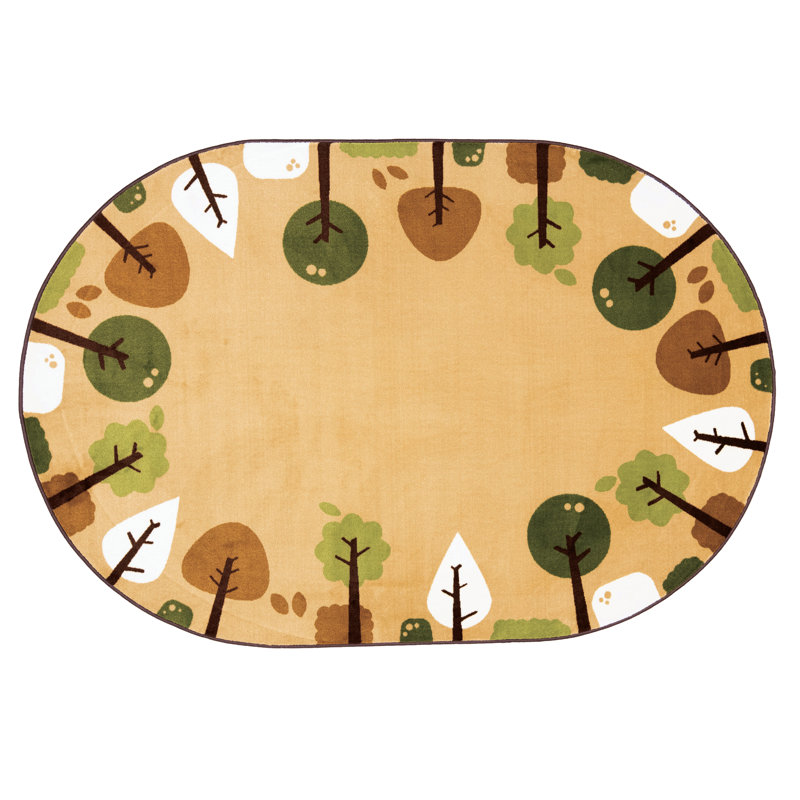 Tapis brun clair touffeté KIDSoft ™, Ovale 4 pi x 6 pi