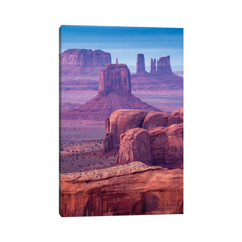 Hunts Mesa Navajo Tribal Park III 1 Piece Wrapped Canvas Wall Art, 20.32 cm H x 30.48 cm W