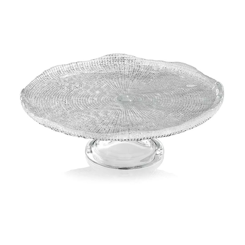 Diamante' Footed Cake Plate Cm 25 Clear