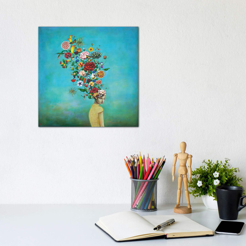 «A Mindful Garden» par Duy Huynh - reproduction, H 18 po x l 18 po x P 1,5 po, Toile tendue