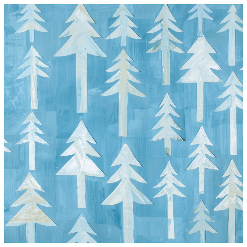 Rideaux de douche Blue Pine Trees, L 70 po x H 93 po