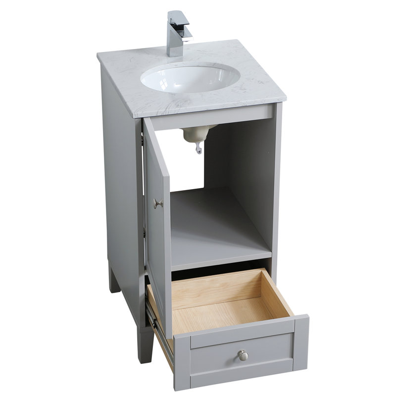 Ensemble de meuble-lavabo simple 18 po Selma, Gris