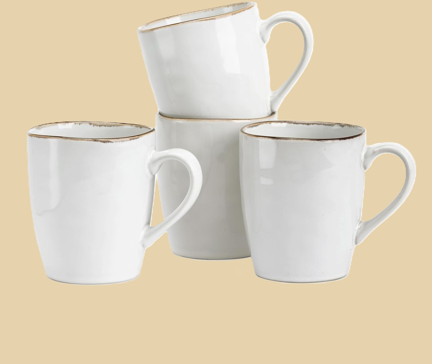 One Way Cups One Allium Way Blue Round Coffee Cup Set Of 4, 13 Oz Coffee Cup Set ...