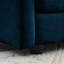 Ensemble de 4 canapés modulaires en chenille bleue 2 places avec repose-pieds 2 places