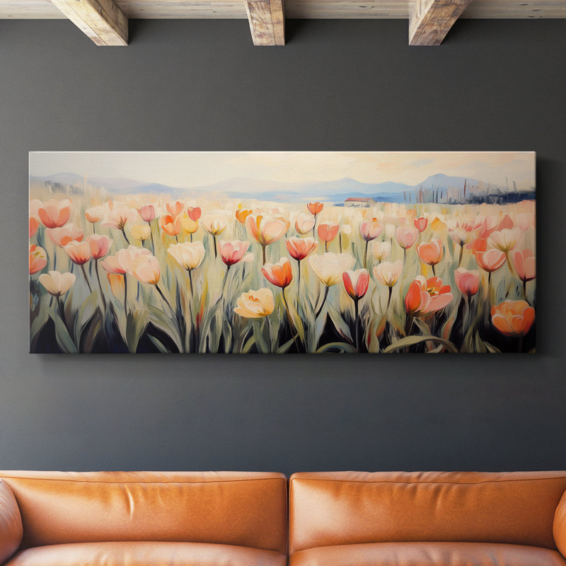 Botanical Series-CL XXIV- Toile tendue avec châssis - Prêt à être accroché, H 20 po x l 50 po