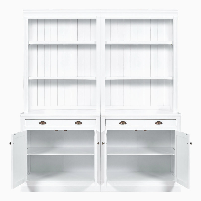 83.4"Tall Bookshelf Suite, Modern Bookcase Suite With LED Lighting,Doors And Drawers,2-Piece Set Storage Bookcase With Open Shelves For Living Room,Home Office