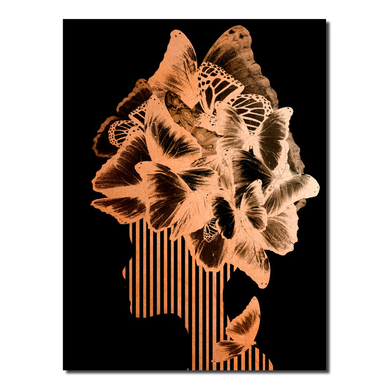 Gilt Mod XVIII - impression d'art graphique, H 16 po x l 12 po x P 1 po