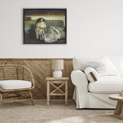 Restful Woman Classic Floating Frame, design by Lil' Rue