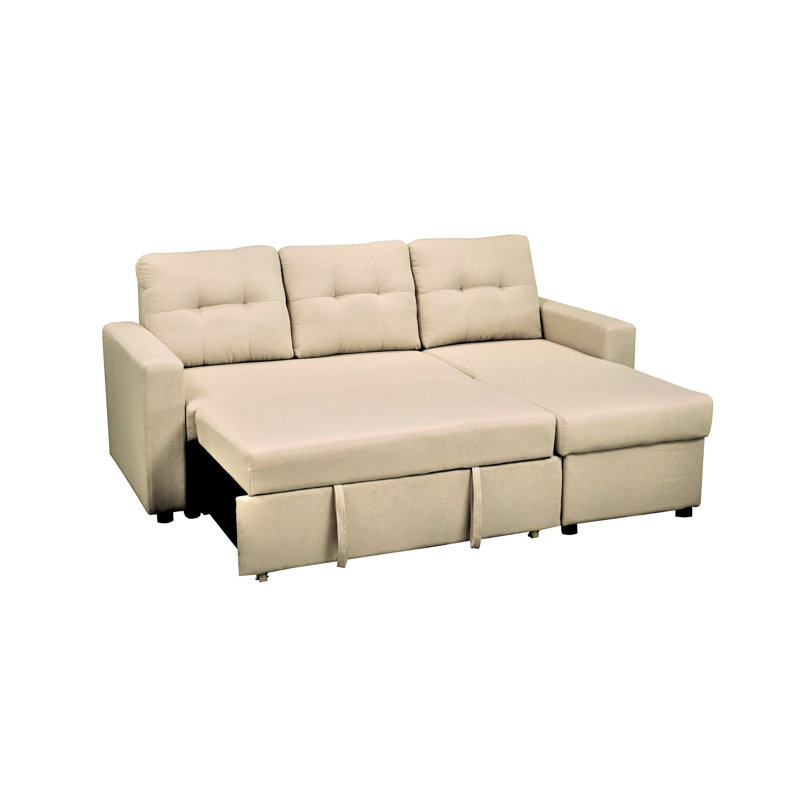 Lit convertible beige, canapé modulaire en forme de L pour le salon, canapé-lit à 3 places, chambres à coucher