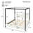 Stravon Modern Industrial Metal Canopy Bed with Bouclé Upholstered Headboard-125238878
