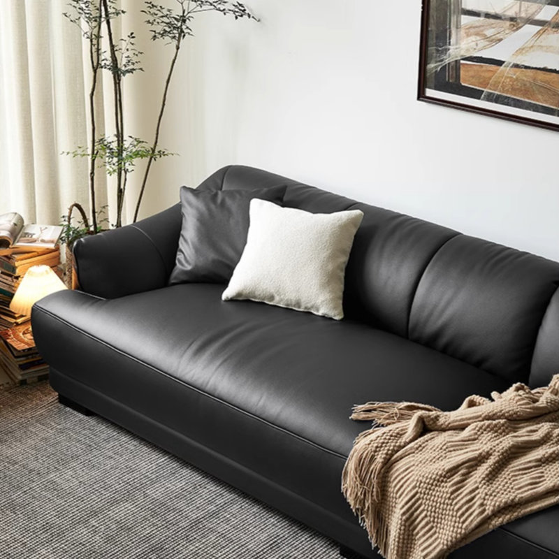 Mid-Century High-End Black Modern Sofa