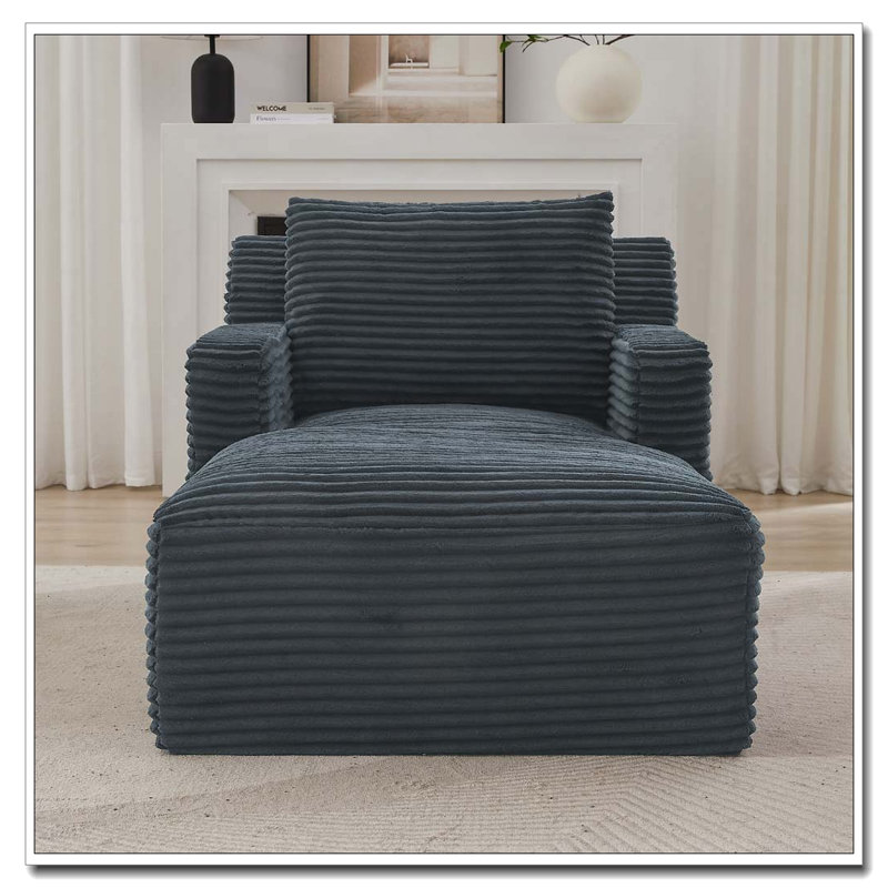 Chaises d'appoint modernes en velours côtelé, Bleu