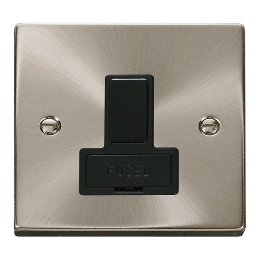 Satin / Brushed Chrome 13A Fused Connection Unit Switched