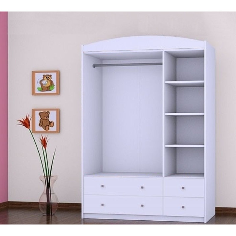 Clevenger 3 Door Wardrobe, White