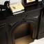 Black Manufactured Wood Freestanding Fireplace