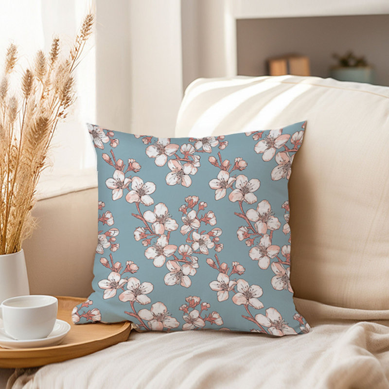Botanical Sakura Cherry Blossom I Asian, 18" H x 18" W