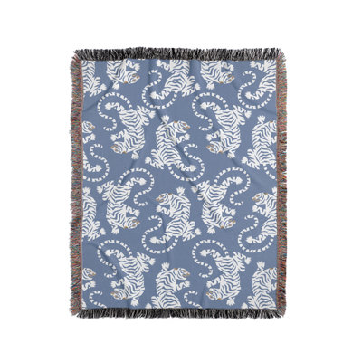 Jeté en mélange de coton Leonard Tiger
