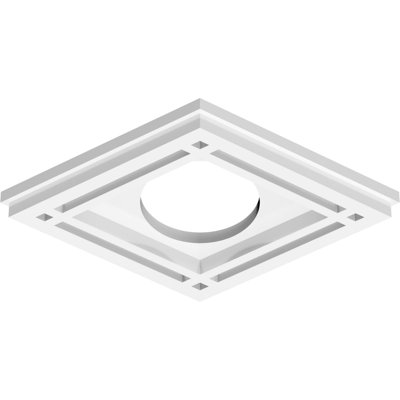 Diamond Architectural Grade PVC Contemporary Ceiling Medallion 3" Inside Diameter