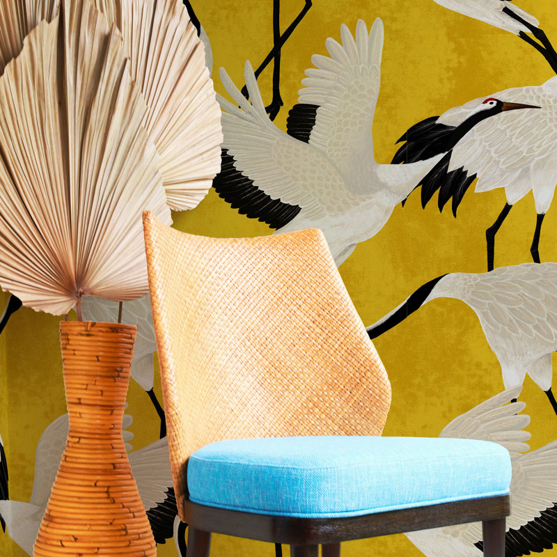 Gold Herons Wallpaper
