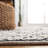 Jeanann Flat Weave Wool/Cotton Rug in White/Black-1003040007