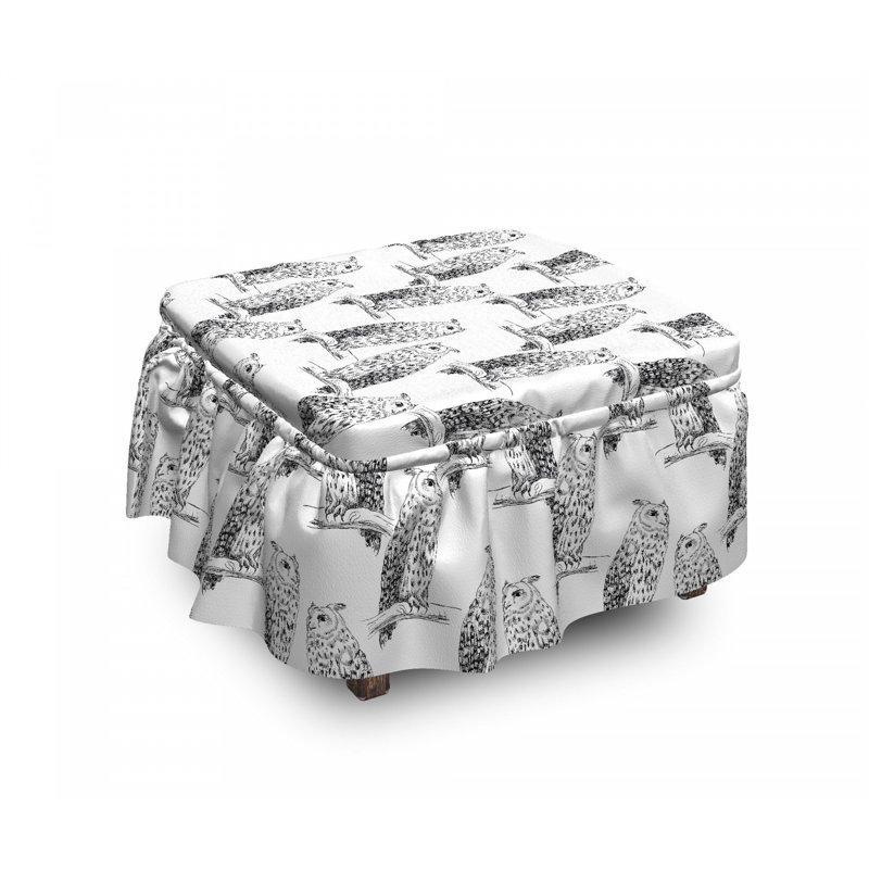 Box Cushion Ottoman Slipcover