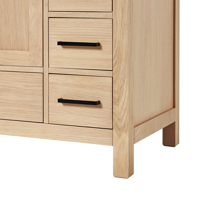 Cambridge 61'' W Single Vanity, Oak, Rectangular
