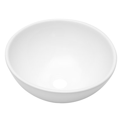 13 Inch Topmount Oval White Bathroom Ceramic Vessel Sink -  Beslend, B-MP18004