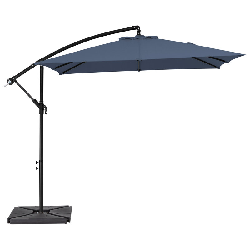 Beeram 96'' x 96'' Cantilever Umbrella with Counterweight, Navy