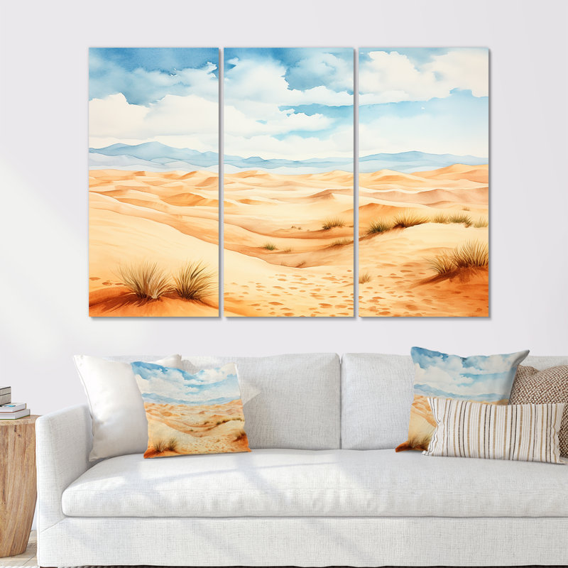 Paysage désertique de dunes de sable en Afrique VI - Désert, art mural, Toile tendue, H 40 po x l 61 po x P 1 po