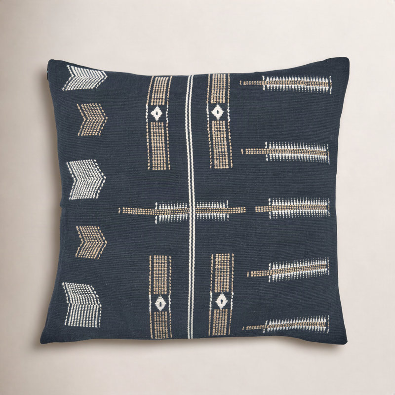 Housse et insert de coussin en coton Erickson Metson, Noir, Alternative au duvet