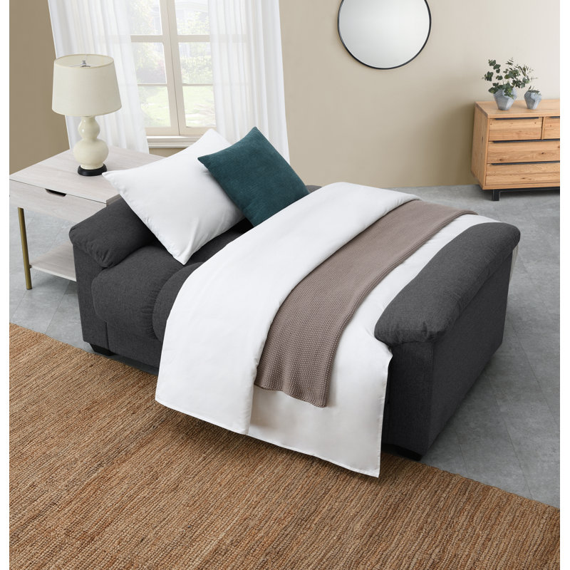 Laymantown Sofa Bed, Dark Grey Chenille, 2
