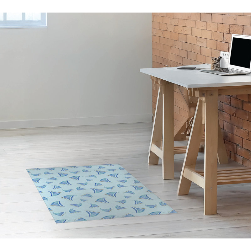 Tapis de bureau léger Summer, L 24 po x P 36 po, Bleu nuage