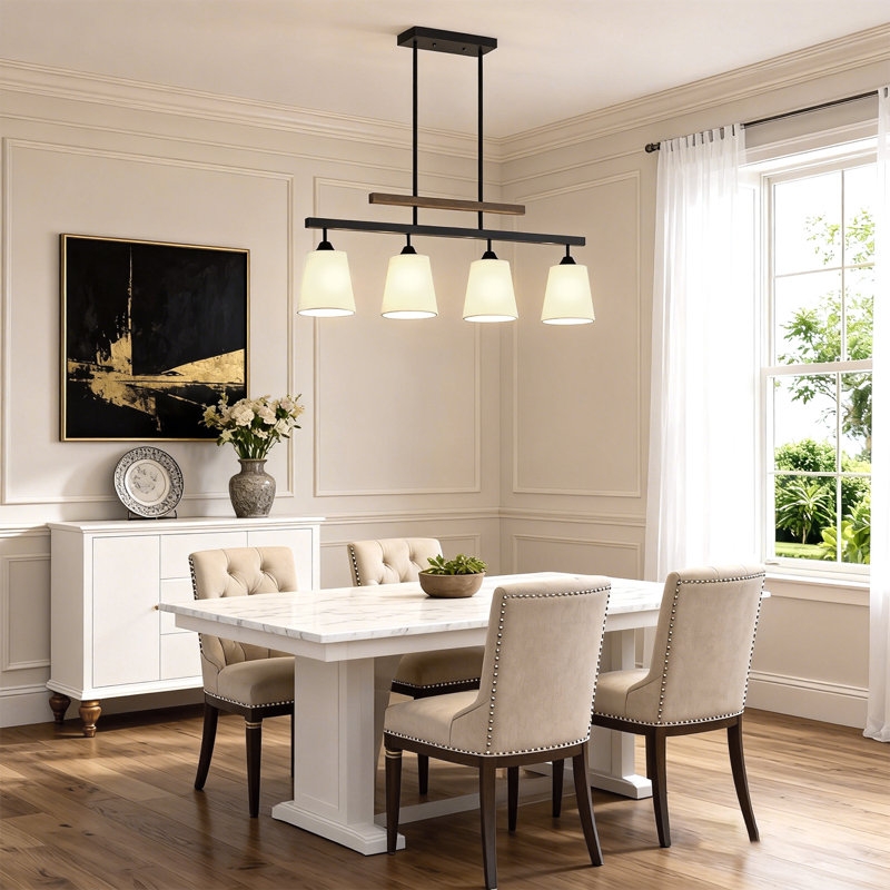 Luminaire suspendu pour îlot de cuisine traditionnel à 4 lumières, luminaire suspendu