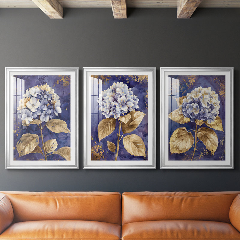 FLORAL Series CCxxxviii - impression personnalisée de qualité supérieure avec mat - 3 pièces, H 15 po x l 19 po