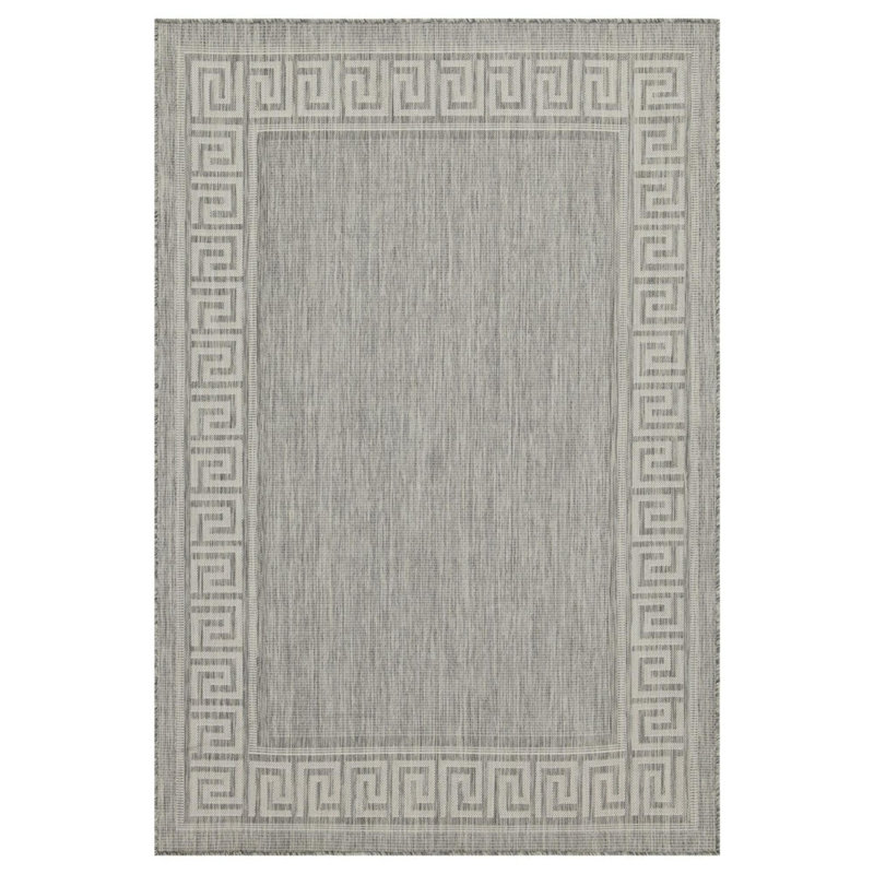 Tapis argenté intérieur / extérieur Sunshine, Rectangle 7 pi 10 po x 10 pi 3 po