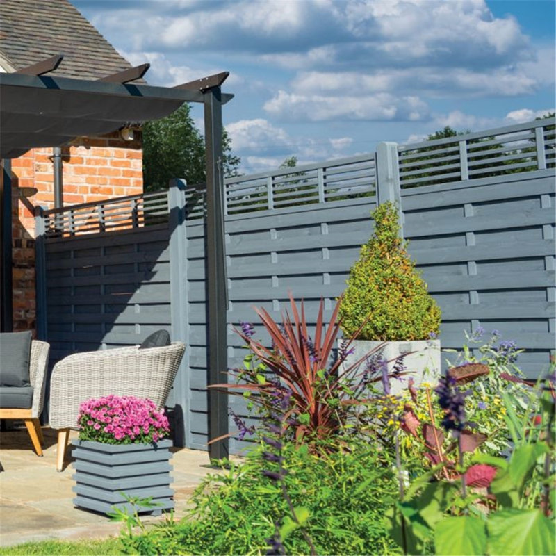 Brekyn Solid Wood Fence Panels Included, 90cm H x 179cm W x 5cm D