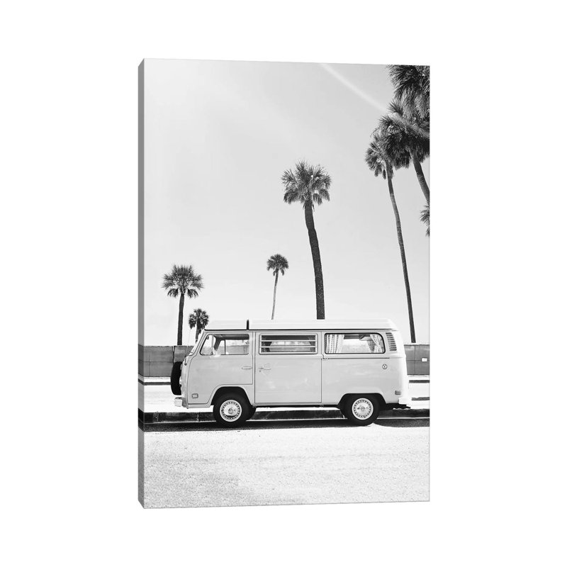 Van In Black & White by Sisi & Seb - Wrapped Canvas Print, 20.32 cm H x 30.48 cm W