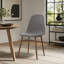 Mid-Century Modern Fabric Upholstered Dining Chairs, Set Of 2