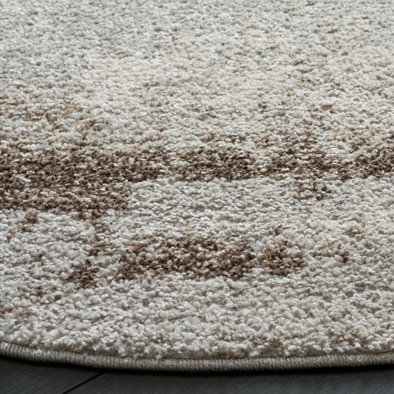 Wave Performance Abstract Indoor Rug, Round 6'7"
