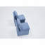 Chaise rembourrée en lin sans accoudoirs-575569053