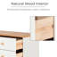 Ainsa 4 Drawer Chest of Drawers, Soft White Painted with Oak Effect Top