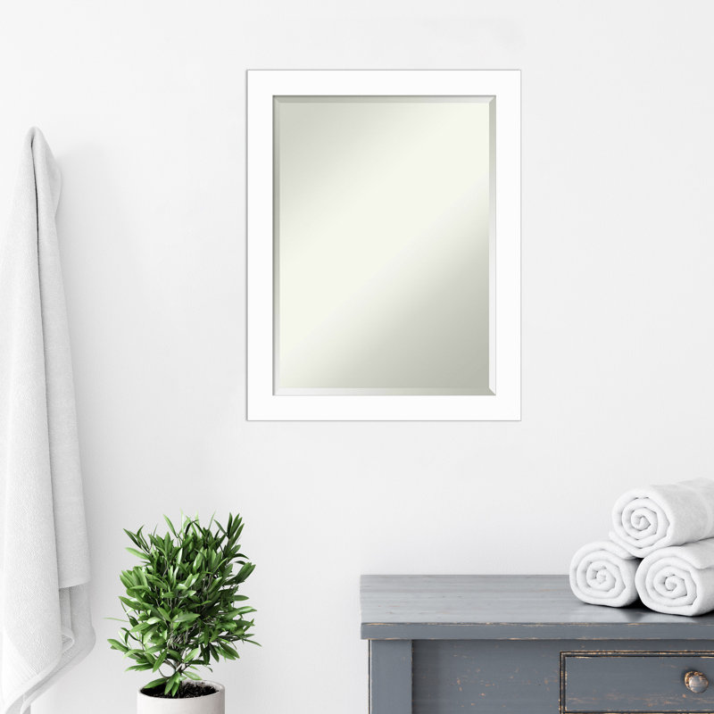 Miroir mural Jihyun, Blanc, 27,5 po x 21,5 po